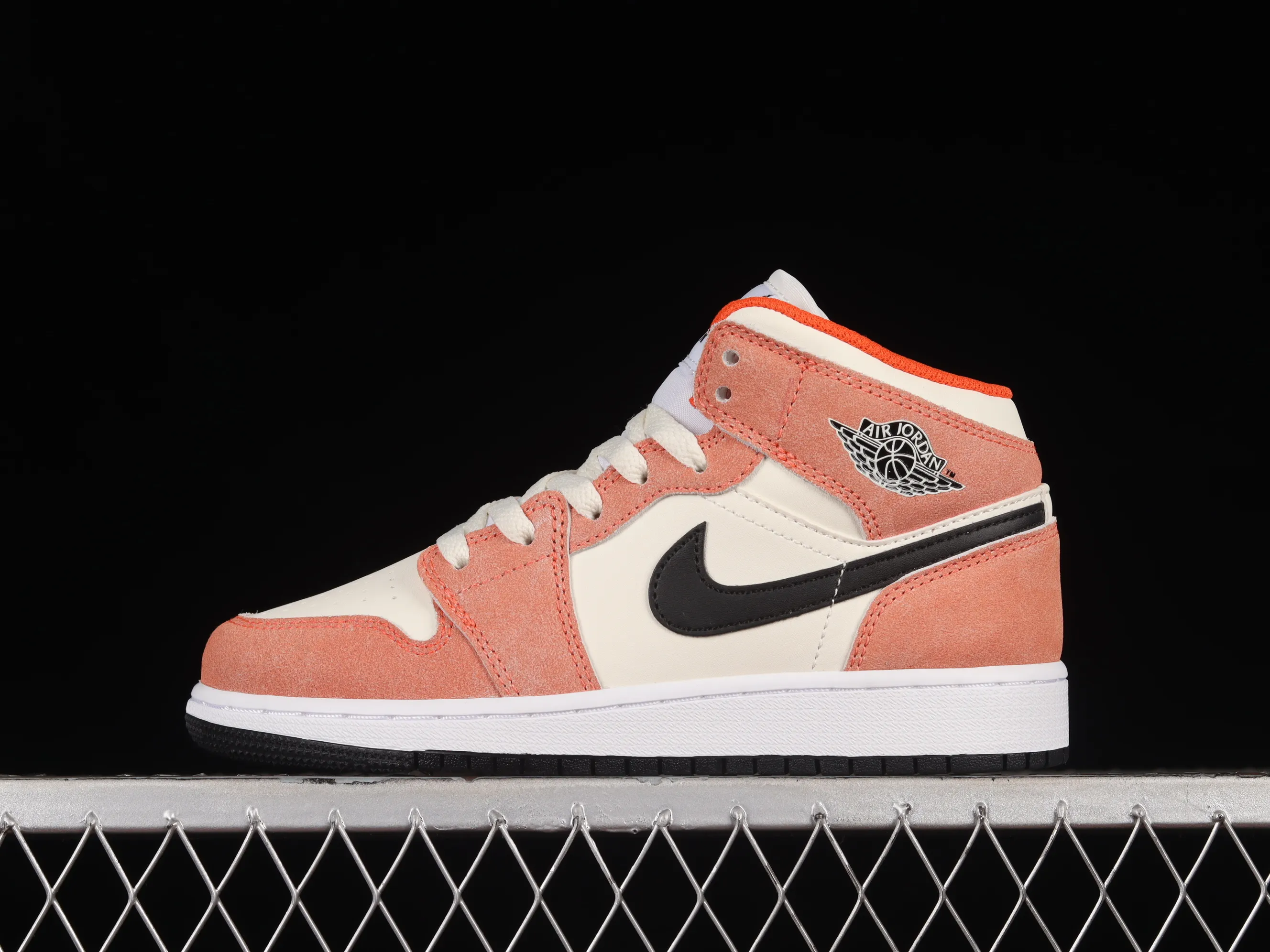 All categories Air Jordan Jordan series basketball shoes Air Jordan 1 High G version pure original Air Jordan 1 Mid GS "Orange Suede" AJ1 Joe 1 orange suede mid-top basketball shoes DV1336-800